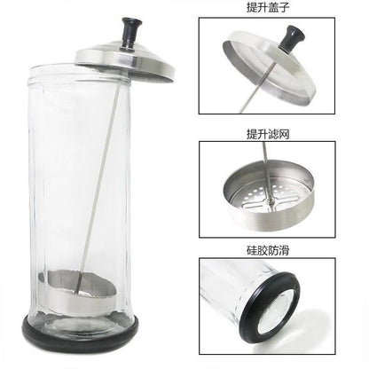Glass Disinfection Jar for Salon Tools 1000-1500ml by HitMyNeed