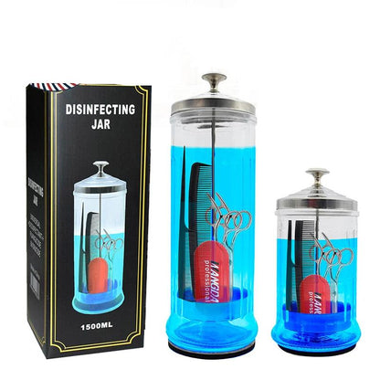 Glass Disinfection Jar for Salon Tools 1000-1500ml S - 1000ml by HitMyNeed