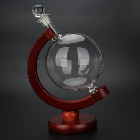 Glass Globe Whiskey Dispenser with Wooden Stand 500ml by HitMyNeed