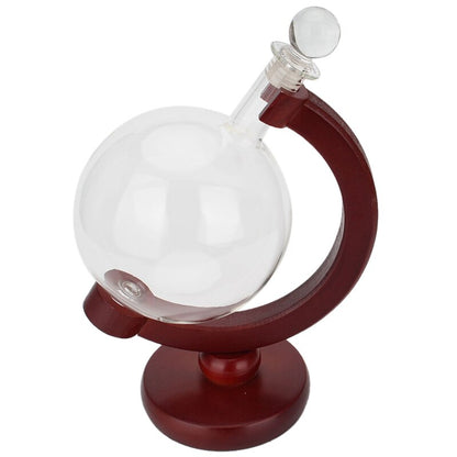 Glass Globe Whiskey Dispenser with Wooden Stand 500ml by HitMyNeed