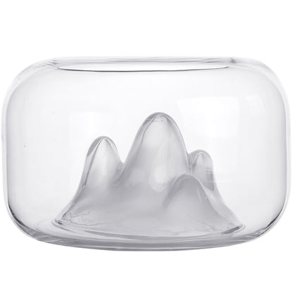 Glass Goldfish Bowl with Japanese-Style Mini Landscape by HitMyNeed