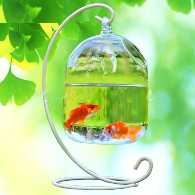Glass Hanging Fishbowl Vase (Without Stand) by HitMyNeed