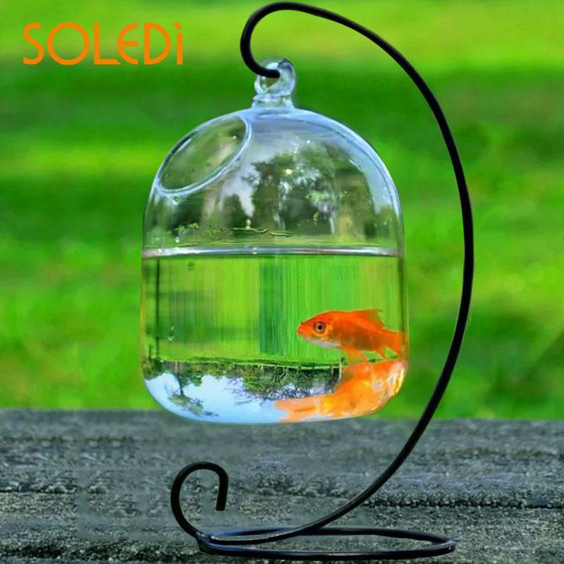 Glass Hanging Fishbowl Vase (Without Stand) by HitMyNeed