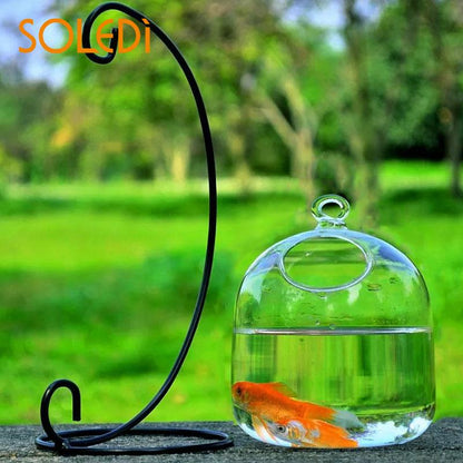 Glass Hanging Fishbowl Vase (Without Stand) by HitMyNeed