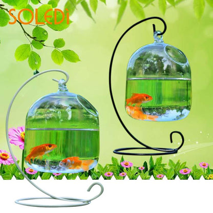 Glass Hanging Fishbowl Vase (Without Stand) by HitMyNeed