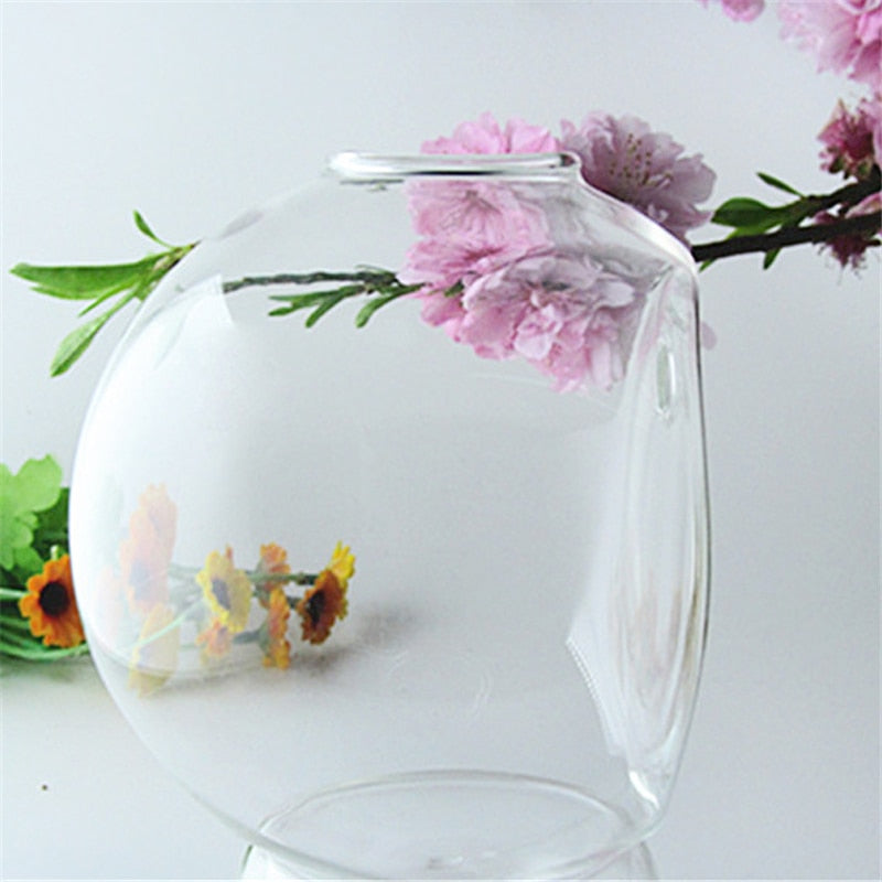 Glass Hanging Plant Pot Wall Decor 10cm by HitMyNeed