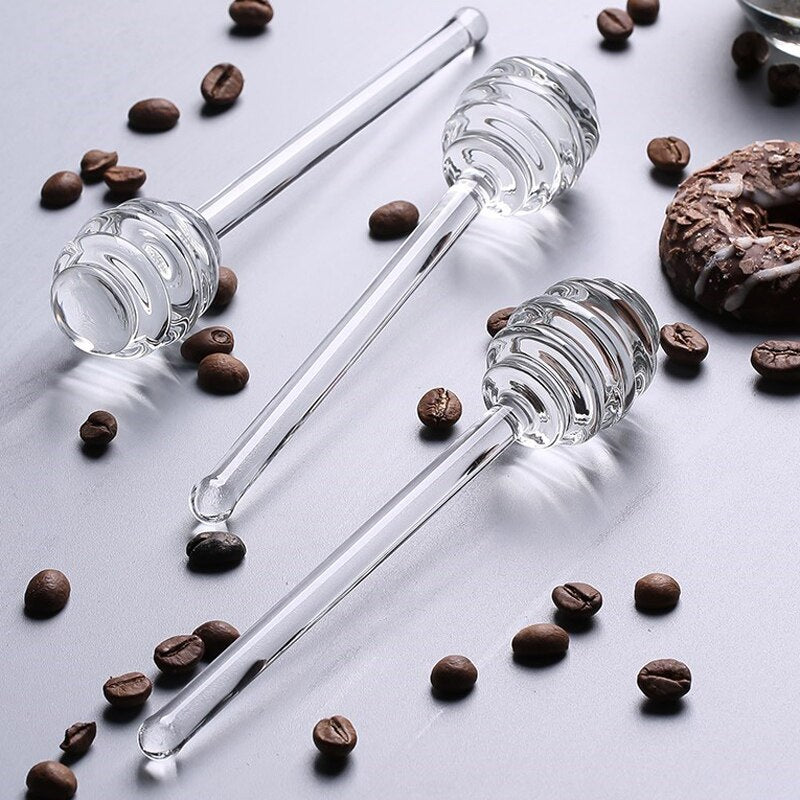 Glass Honey Drizzler Syrup Dipper 15cm by HitMyNeed