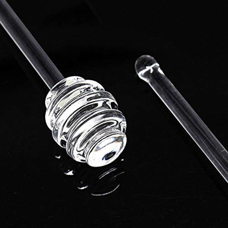 Glass Honey Drizzler Syrup Dipper 15cm by HitMyNeed