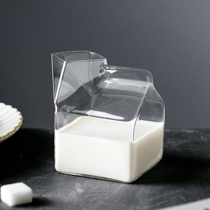 Glass Milk Carton Drink Container 300ml by HitMyNeed