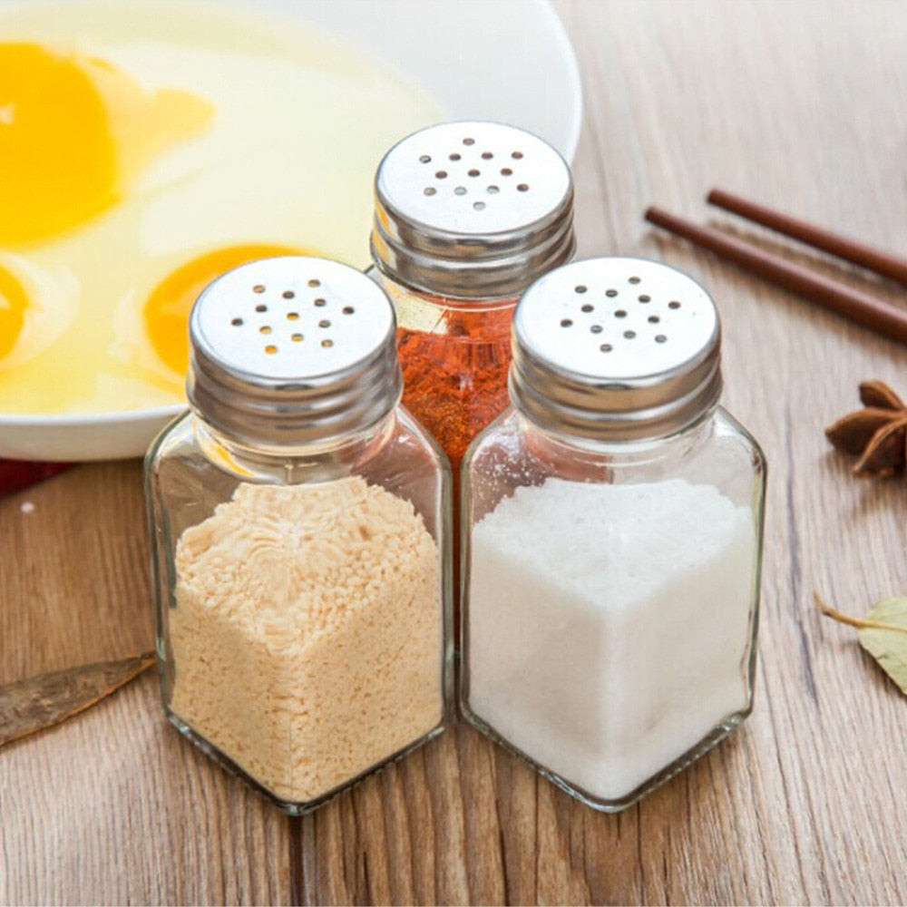 Glass Spice Jar Condiment Bottle with Shaker Lid by HitMyNeed