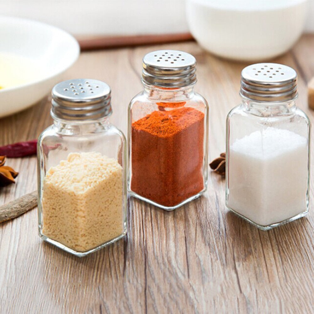 Glass Spice Jar Condiment Bottle with Shaker Lid by HitMyNeed