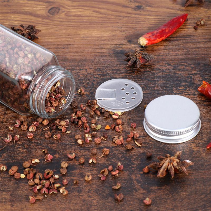 Glass Spice Jars Set of 12 with Snap-On Sifter Lids by HitMyNeed