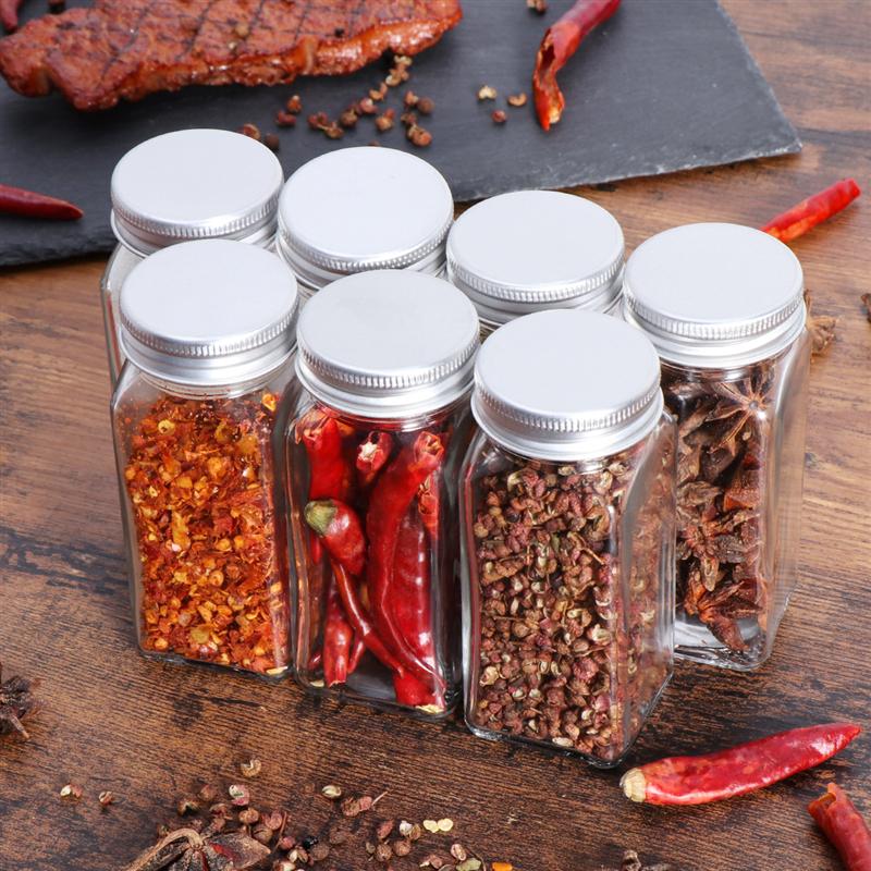 Glass Spice Jars Set of 12 with Snap-On Sifter Lids by HitMyNeed