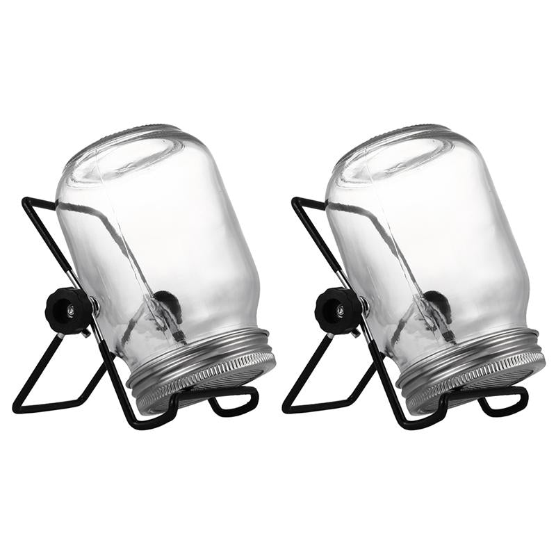 Glass Sprouting Jar Set with Stainless Steel Stand (2-Pack) by HitMyNeed