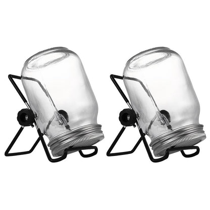 Glass Sprouting Jar Set with Stainless Steel Stand (2-Pack) by HitMyNeed