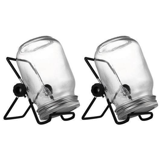 Glass Sprouting Jar Set with Stainless Steel Stand (2-Pack) by HitMyNeed