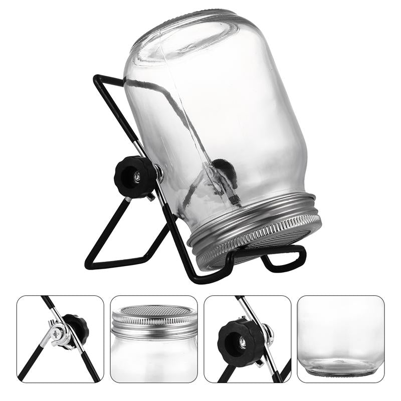 Glass Sprouting Jar Set with Stainless Steel Stand (2-Pack) by HitMyNeed