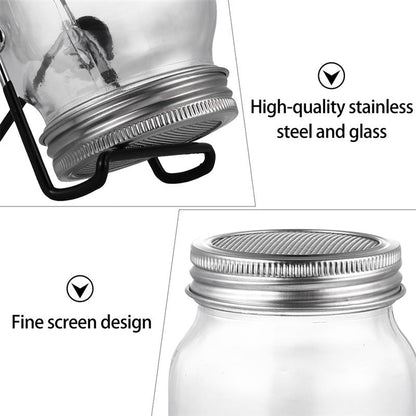 Glass Sprouting Jar Set with Stainless Steel Stand (2-Pack) by HitMyNeed