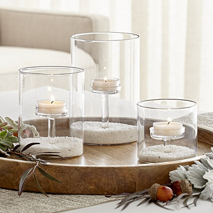 Glass Tea Light Holder 3-Piece Centerpiece Set by HitMyNeed
