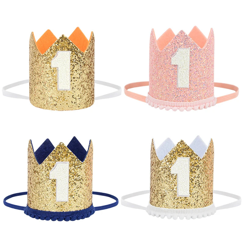 Glitter First Birthday Party Hat for Babies by HitMyNeed