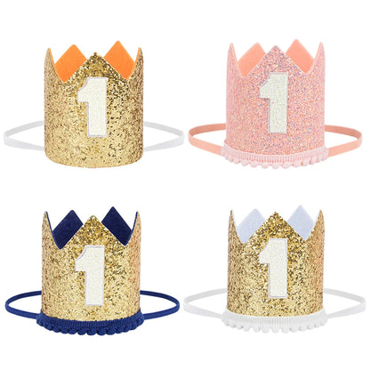 Glitter First Birthday Party Hat for Babies by HitMyNeed