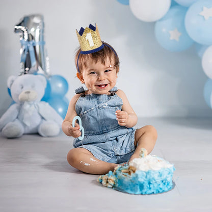 Glitter First Birthday Party Hat for Babies by HitMyNeed