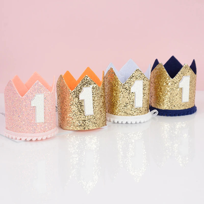 Glitter First Birthday Party Hat for Babies by HitMyNeed