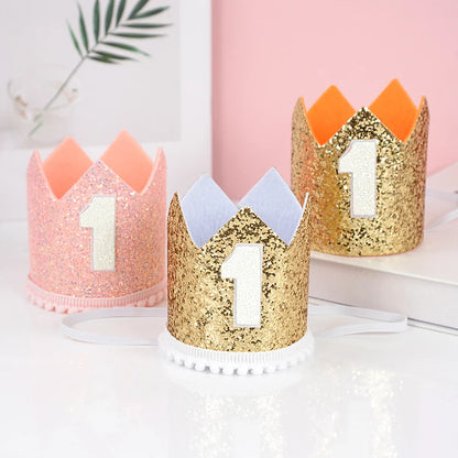 Glitter First Birthday Party Hat for Babies by HitMyNeed