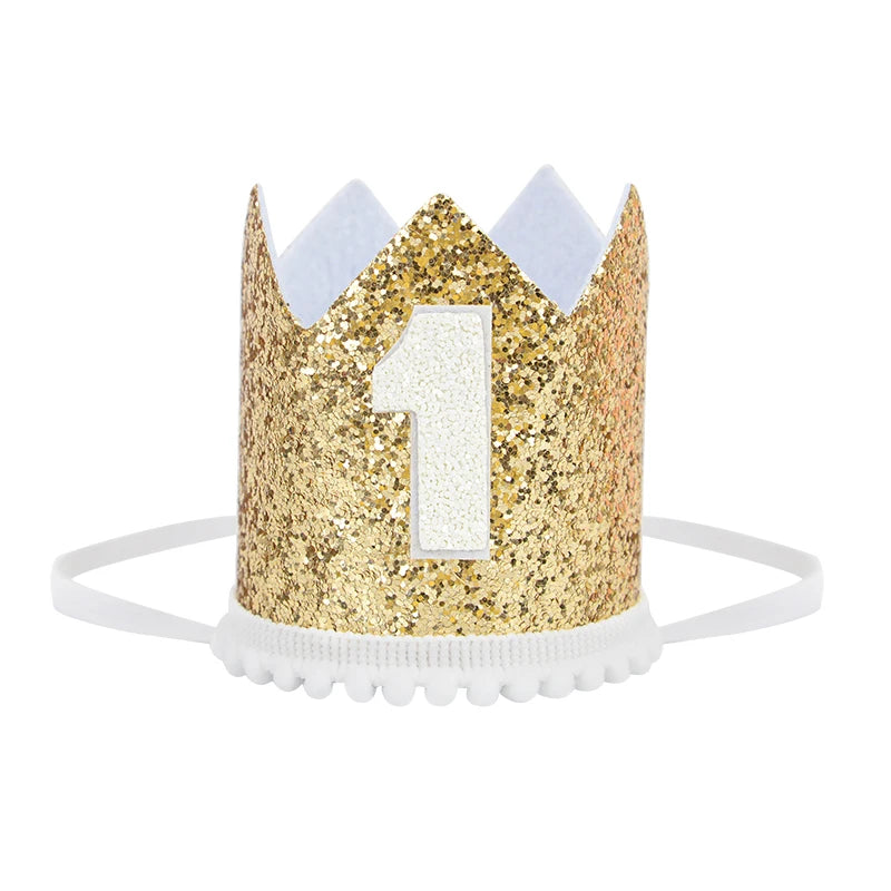 Glitter First Birthday Party Hat for Babies d by HitMyNeed