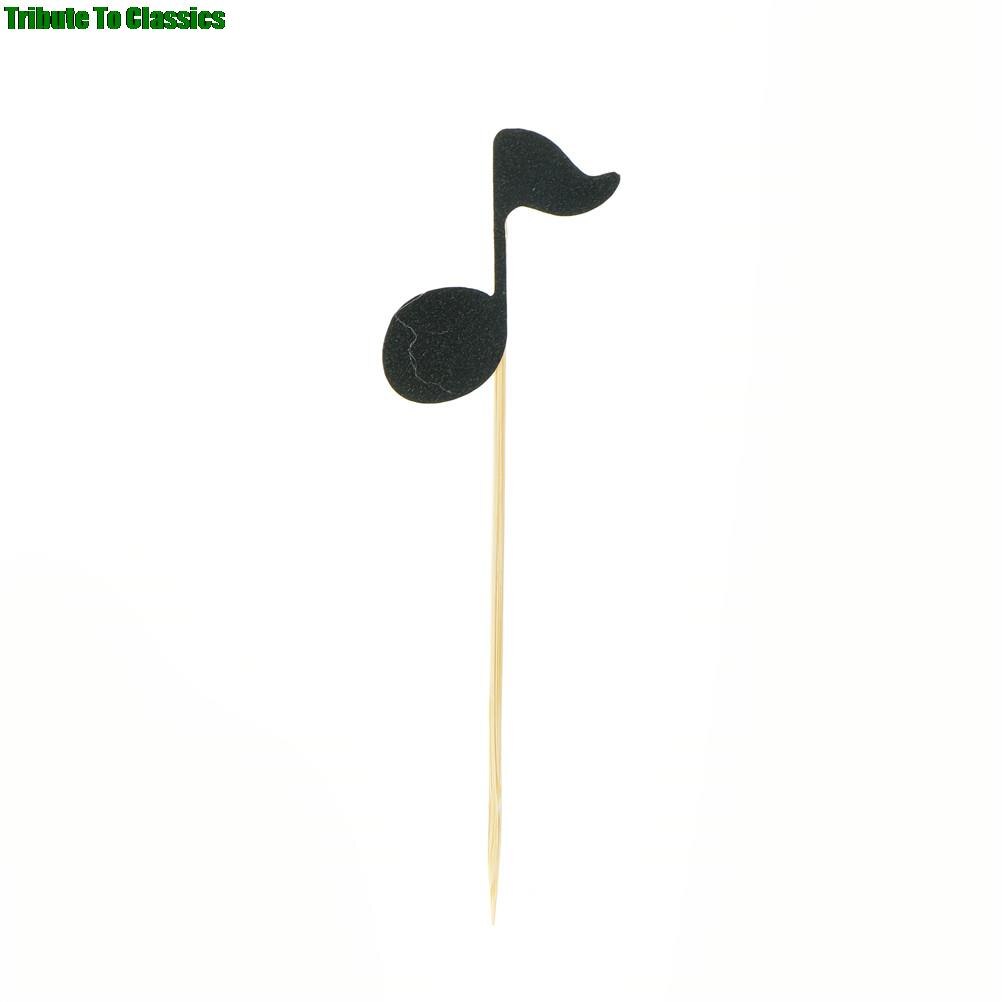 Glitter Music Note Cupcake Toppers (6 Pack) by HitMyNeed