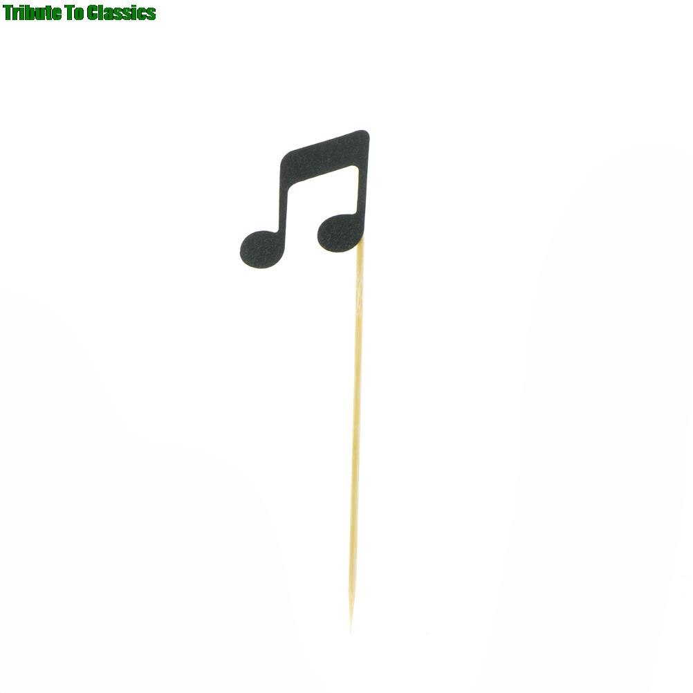 Glitter Music Note Cupcake Toppers (6 Pack) by HitMyNeed