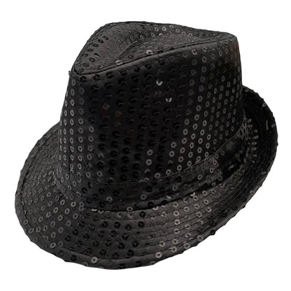 Glitter Sequin Costume Hat for Parties & Events black by HitMyNeed
