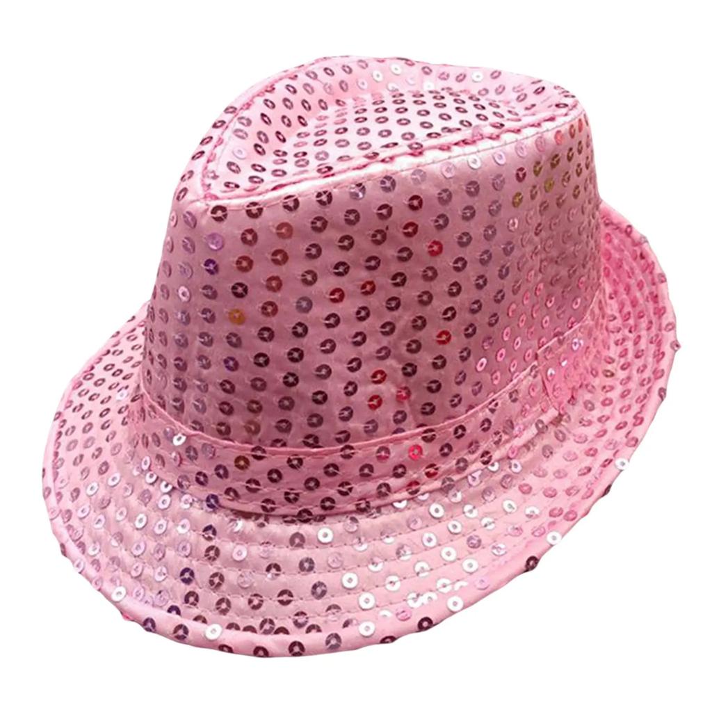 Glitter Sequin Costume Hat for Parties & Events pink by HitMyNeed