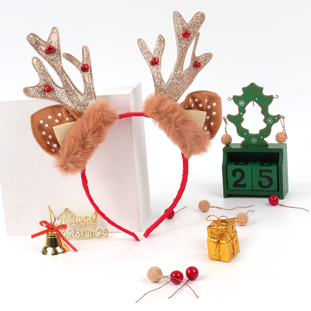 Glittery Christmas Reindeer Antler Headband by HitMyNeed