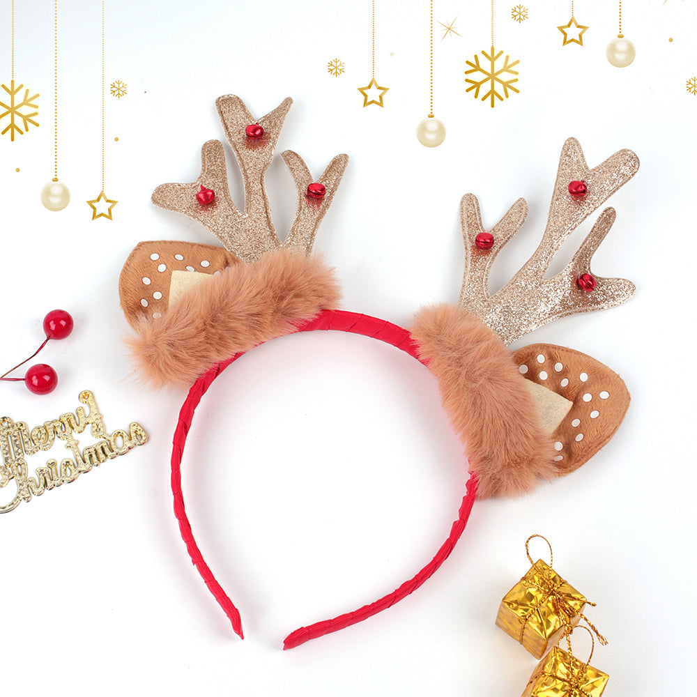 Glittery Christmas Reindeer Antler Headband by HitMyNeed