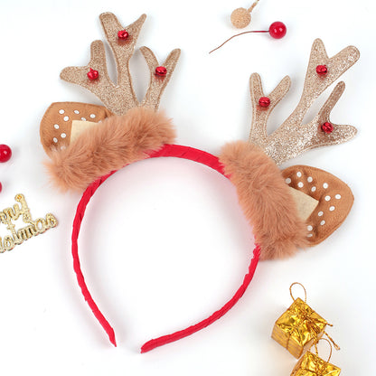 Glittery Christmas Reindeer Antler Headband by HitMyNeed