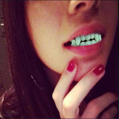Glow-in-the-Dark Fake Vampire Teeth for Halloween by HitMyNeed