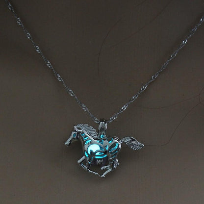 Glow in the Dark Luminous Pendant Necklace by HitMyNeed