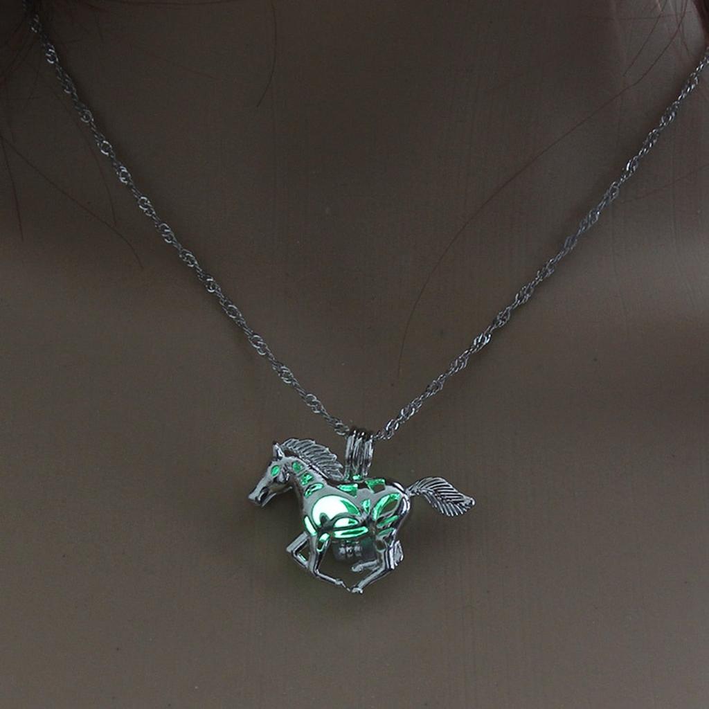 Glow in the Dark Luminous Pendant Necklace by HitMyNeed