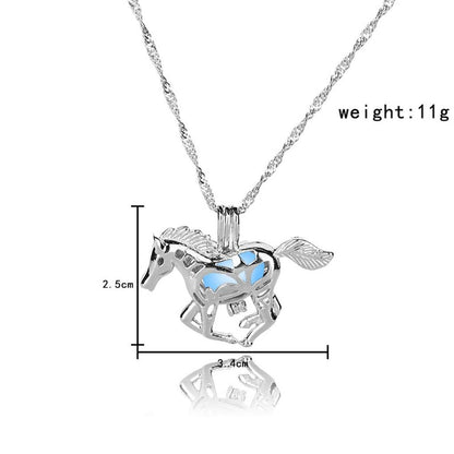 Glow in the Dark Luminous Pendant Necklace by HitMyNeed