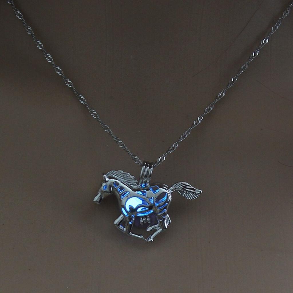Glow in the Dark Luminous Pendant Necklace blue by HitMyNeed