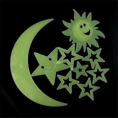 Glow in the Dark Moon and Stars Wall & Ceiling Set by HitMyNeed