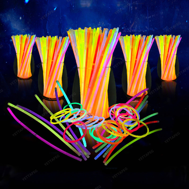 Glow in the Dark Party Sticks with Connectors 50pcs by HitMyNeed
