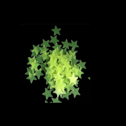 Glow in the Dark Stars & Moon Wall Decal Set (100pcs) by HitMyNeed