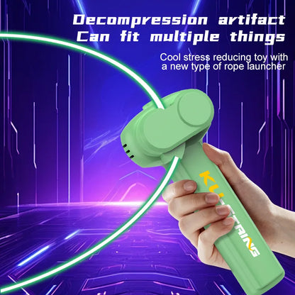 Glow in the Dark String Rope Launcher Toy for Kids by HitMyNeed