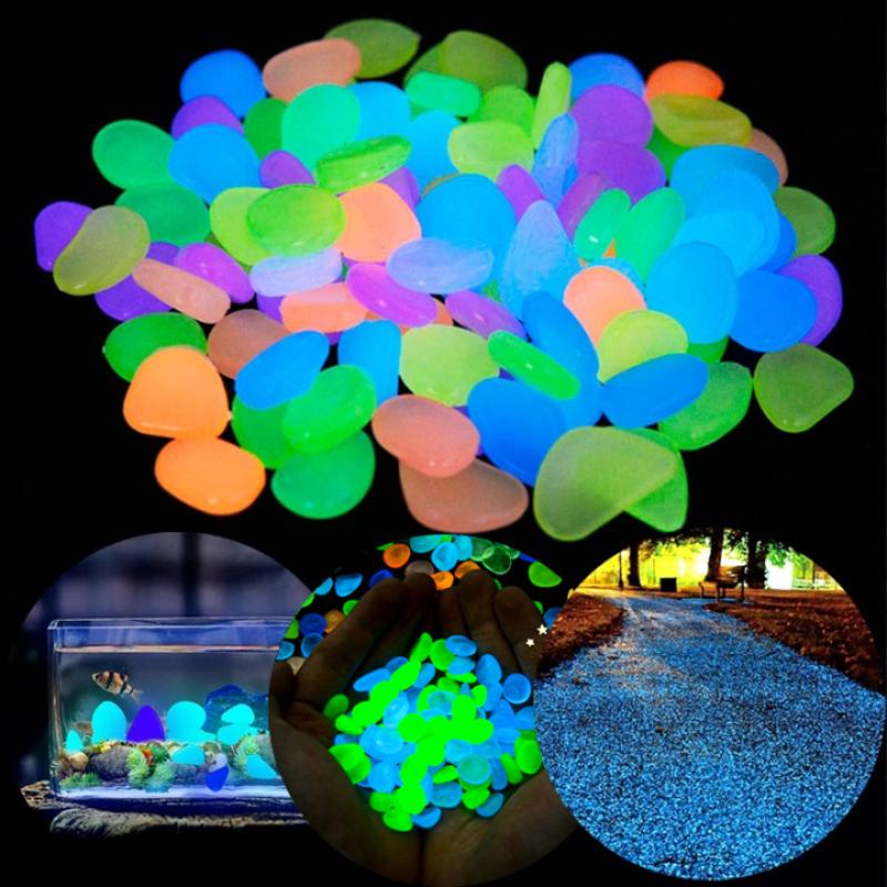 Glow Pebbles for Garden Pathways (100 pcs) by HitMyNeed