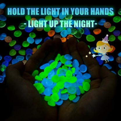 Glow Pebbles for Garden Pathways (100 pcs) by HitMyNeed