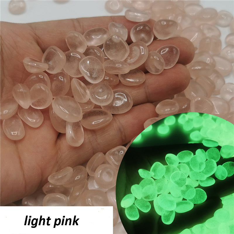 Glow Pebbles for Garden Pathways (100 pcs) light-pink by HitMyNeed