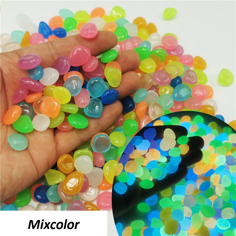 Glow Pebbles for Garden Pathways (100 pcs) mixcolor by HitMyNeed