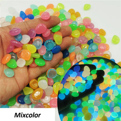 Glow Pebbles for Garden Pathways (100 pcs) mixcolor by HitMyNeed